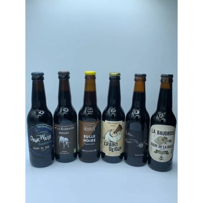 COFFRET DECOUVERTE 6 BIÈRES NOIRES ARTISANALES