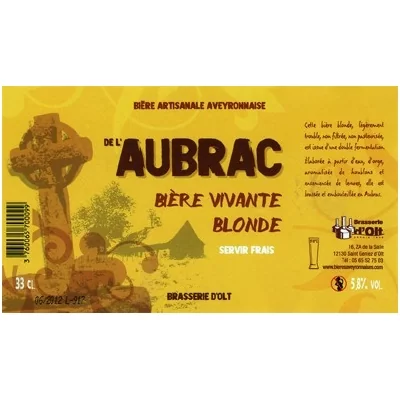 AUBRAC BLONDE Brasserie d&#039;Olt Brasserie d&#039;Olt